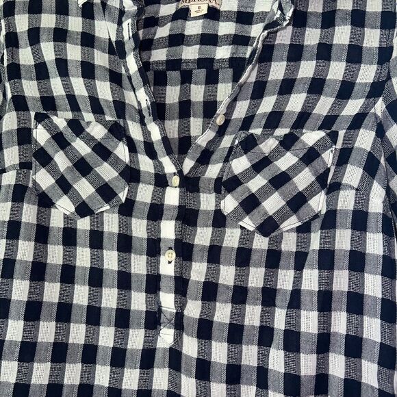Merona Blue & White Checkered Tunic Small - Picture 4 of 5